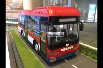氫燃料電池公交車(chē)模型，氫能源大巴車(chē)模型